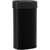 TLSUNNY 18.5 Gallon (70L) Large Motion Sensor Trash Can | Automatic Touchless Garbage Bin with Soft-Close Lid, Stainless Steel, Wave or Touch to Open, for Kitchen/Office, Black