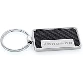 Ford Bronco Simulated Carbon Fiber Black Keychain Key Ring Chain Tag Fob Holder