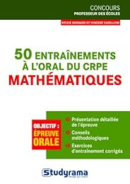 50 entraînements à l'oral du CRPE mathématiques