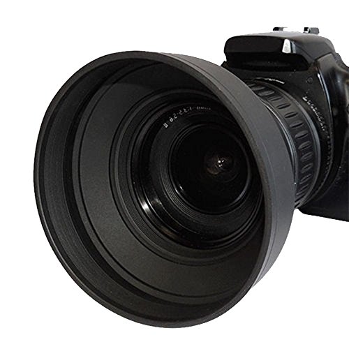 62mm Tulip Flower Lens Hood + 62mm Soft Rubber Lens Hood for Select Canon, Nikon, Olympus, Panasonic, Pentax, Sony, Sigma, Tamron SLR Lenses, Digital Cameras and Camcorders + MicroFiber Cleaning Cloth - Thumbnail 2