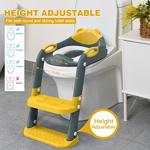 Toilet Potty Training Seat with Step Stool Ladder, 711TEK Toddler Potty