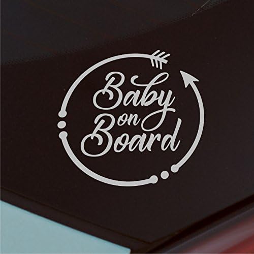 LondonDecal BABY ON BOARD - Car Window Bumper Vinyl Decal Sticker - Circle