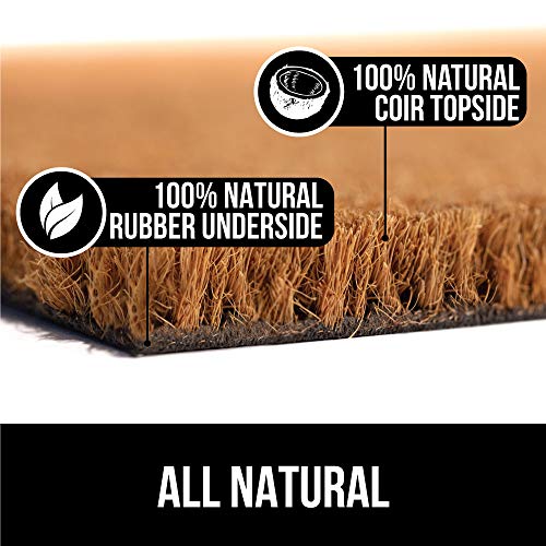 Gorilla Grip Natural Coco Coir Door Mat, Thick Durable Doormat for