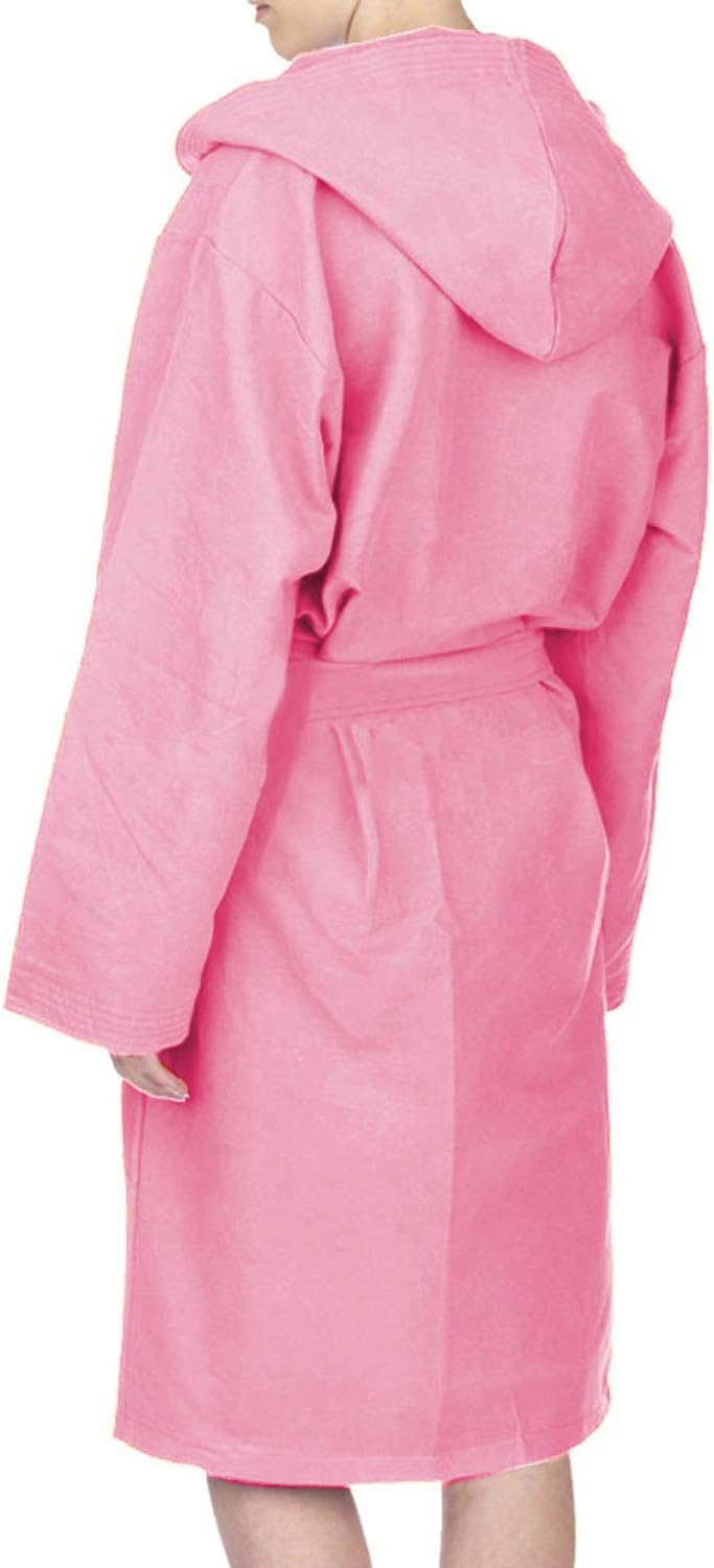 PETTI Artigiani Italiani Unisex, Hooded Microfiber Bathrobe, 100% Made in Italy, Microfibre, Pink, S - Image 3