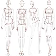 Lyzeous Fashion Illustration Rulers Sketching Templates Ruler Sewing Humanoid Patterns Design Clothing Measuring,Type A