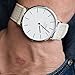22mm White - BARTON Canvas Quick Release Watch Band Straps - Choose Color & Width - 18mm, 19mm, 20mm, 21mm, 22mm, 23mm, or 24mm