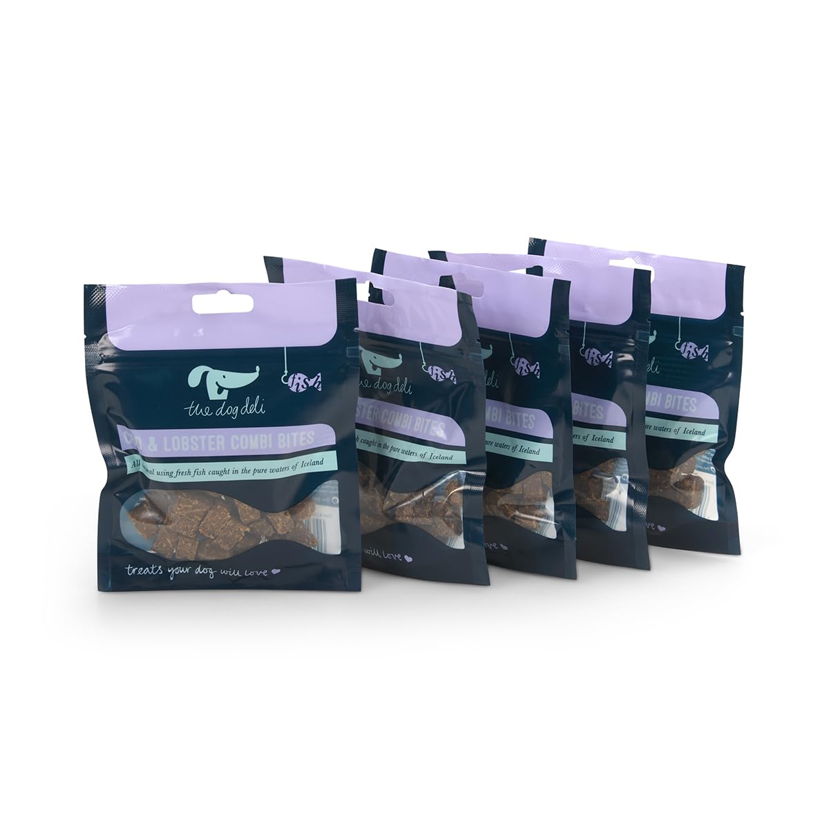 Petface Cod & Lobster Combi Bites Dog Treats, Natural & Hypoallergenic, 60 g (Pack of 5)
