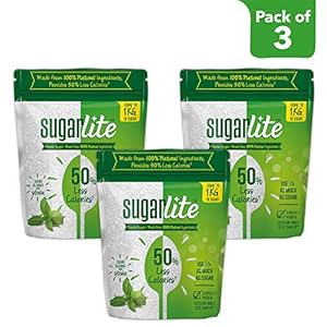 Sugarlite 50% Less Calories Sugar Pouch, 3 X 500 g