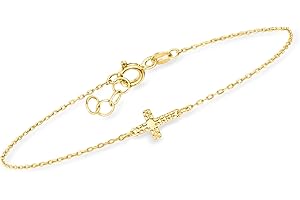 CANARIA FINE JEWELRY Ross-Simons Italian 10kt Yellow Gold Sideways Cross Bracelet
