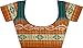 Shonaya Women's Party Wear Bandhani Bhaglpuri Art Silk Printed Saree Sari (Orange & Green)