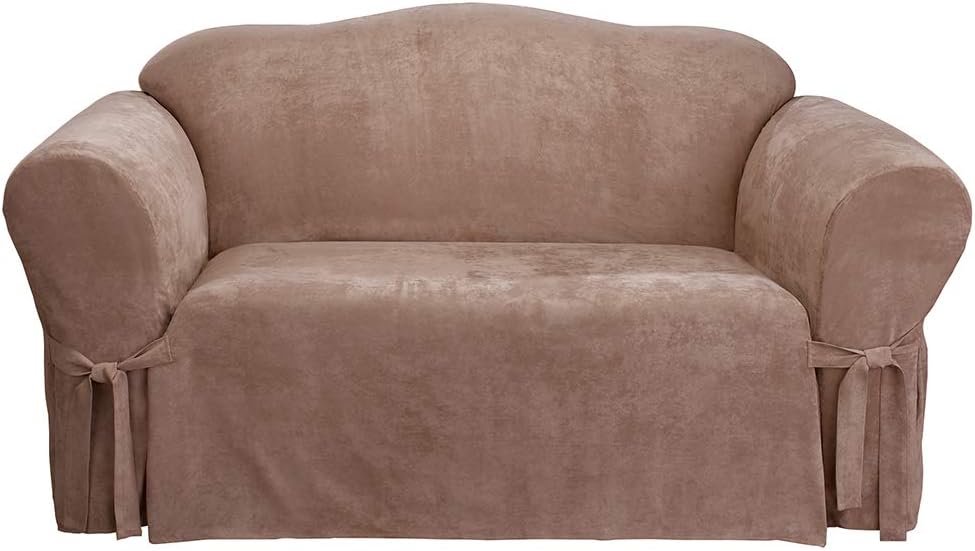 Best Sure Fit 2 Piece Sofa Cover Black