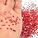 Star Confetti - Metallic Glitter Foil Confetti Star Sequins - Ideal for Balloons, Tables, Art Crafts, Wedding Festival Decor, Bachelorette Party Supplies, DIY Decorations - Red, 0.1 inches, 7-Ounce