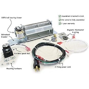 Yiming Ersatz-Kamingebläse GZ550/GZ552 – Für Napoleon & Continental Kamine, Mit Thermostat & Lüfterregler