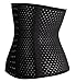 Everbellus Breathable Latex Corset Training Waist Cincher for Women (2XL, Black)