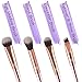 MIRACOS 4Pcs Eyeshadow Makeup Brush Cosmetic tool Set, Made With Soft, Durable Hairs, Eyeshadow Eyeliner Eyebrow Brushes Kit
