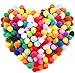 Acerich 300 Pcs 1 Inch Assorted Pompoms Multicolor Arts and Crafts Fuzzy Pom Poms Balls for DIY Creative Crafts Decorations