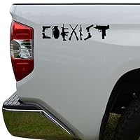 Rosie Decals Coexist Gun Rifle Piston Grenade Die Cut Vinyl Decal Sticker For Car Truck Motorcycle Window Bumper Wall Decor Size- [8 inch/20 cm] Wide Color- Gloss White