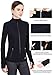 Matymats Women's Active Track Jacket Athletic Yoga Running Shirts Long Sleeve with Thumb Holes Slim Fit