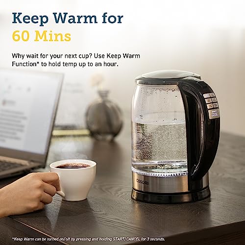 COSORI Electric Kettle Temperature Control with 6 Presets, 60min Keep