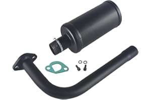 SJVLXHI Exhaust with Muffler For Coleman Powersports CT200U BT200X KT196 RB200 MB200,For Predator 212cc 196cc/6.5HP Go Kart and Gas Mini Bike Black
