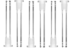 GENERIC 6pcs Lab-Grade Glass Adapters - 12cm Length, 14mm Threaded Connectors for Scientific Experiments