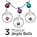 Windy City Novelties 4 Pack Jingle Bell Necklace with 6 Dynamic Light Modes and Jingle Bell Sound for Christmas Parties, Caroling, Gatherings & Party Favors