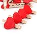 Heart-Shaped Wooden Clothespins, 3cm x 2cm, 50 Pack, Mini Decorative Clips for Photos, Crafts, Wedding