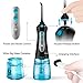iTeknic Cordless Water Flosser for Teeth Dental Oral Water Irrigator portable with 300ml Water Tank, 5 Jet Tips Teeth Cleaner for Braces, 3 Modes, IPX7 Waterproof, USB Rechargeable, 1 Tips Box (black)