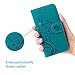 SUPWALL Compatible with iPhone 8 Plus Case, Wallet Case Embossed Butterfly PU Leather Flip Cover Detachable Magnetic Wallet with Card Slots Wrist Strap Skin for iPhone 7 Plus & iPhone 7 Plus Blue