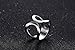 VNOX Stainless Steel Cuff Ring for Women Engagement Promise Engagement Marriage (Stainless-Steel(Silver), 7)