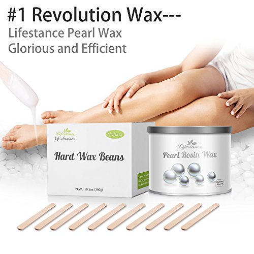 Lifestance Wax Warmer Hair Removal Home Waxing Kit with 10.5 Oz Pearl Rosin Brazilian Body Hard Wax Beans and 10 Wax Applicator Sticks(At-home Waxing) - Thumbnail 2