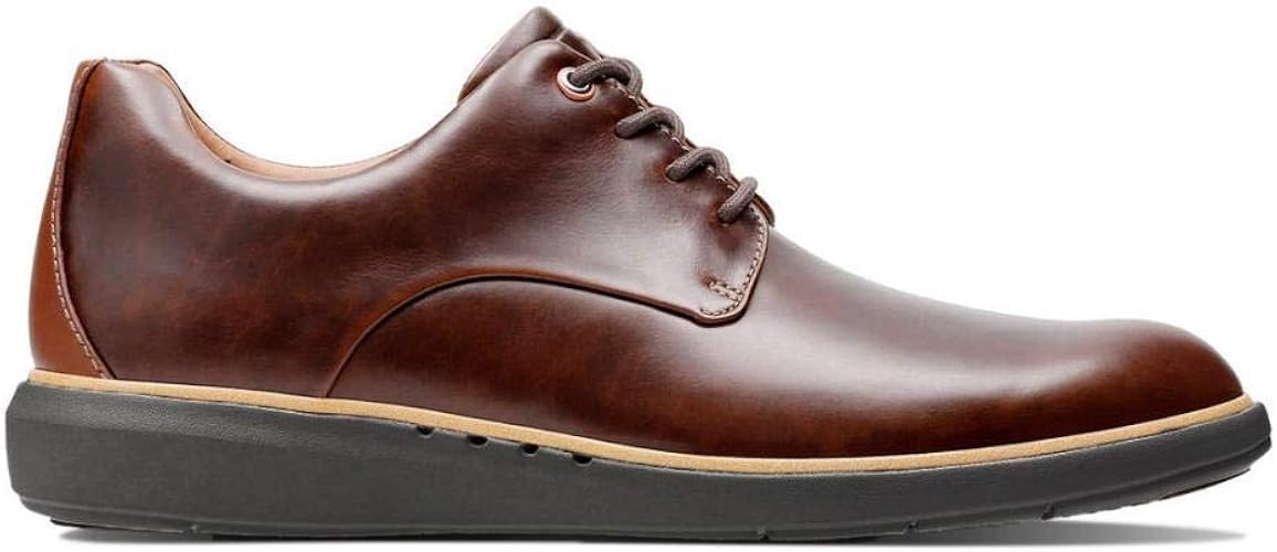 Amazon クラークス 本革 ビジネスシューズ アンボヤージプレーン レースアップシューズ