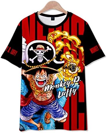 AMOMA Unisex Anime One Piece Comics Chopper Luffy Franky Zoro 3D Printed T-Shirt Tops Tees
