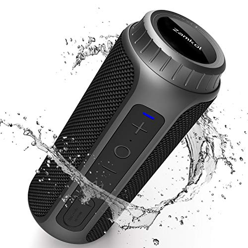 Enceinte Bluetooth Portable, Zamkol Bluetooth 5.0 Enceinte sans Fil, 10 Heures De Lecture, Son à 360 Degrés, Basses Améliorées X 30W, IPX6 étanche, Haut-Parleur TWS pour Les Voyages Et Fête