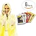EMERGENCY RAIN PONCHOS- BULK PACK OF 6 FOR ADULTS- Perfect For Any Weather Situation - Best Disposable Waterproof Poncho For Festivals, Disney and Camping - One Size Fits Most Men And Women