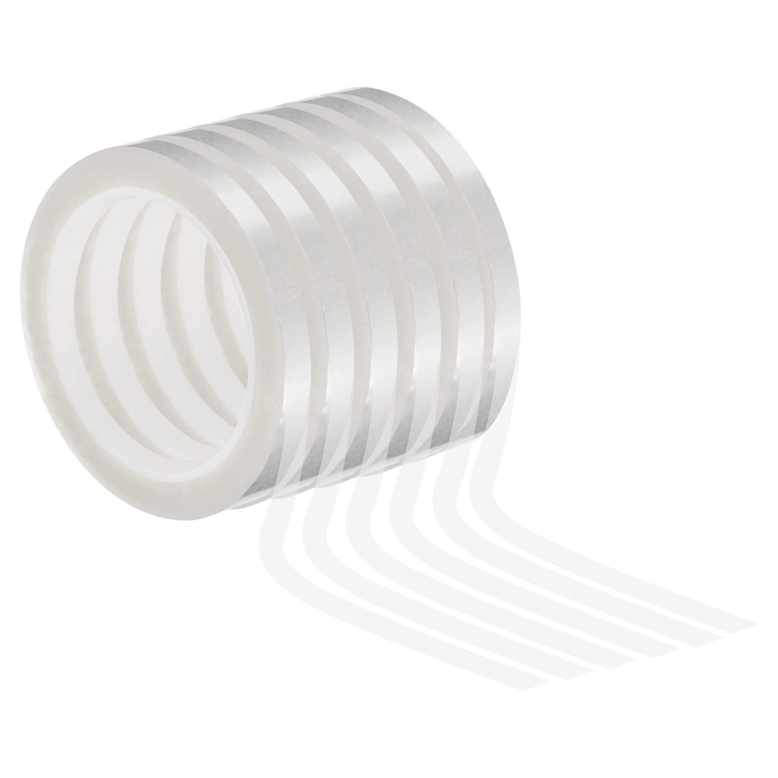 PATIKIL 5/16" Whiteboard Tape, 6 Pack Thin Dry Erase Tape for Graphic Chart Marking DIY Art, Transparent