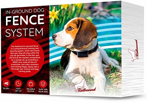 In Ground Electric Fence for Dogs - Simple Do-It-Yourself Installation Above Ground or Below Ground – Waterproof Wire, Collars and Free Training Guide Included