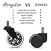 AlwaysLux, The Original Office Chair Caster Wheel (Set of 5) Safe For All Floors Including Hardwood - Perfect Replacement For Desk Floor Mat, Universal Fit