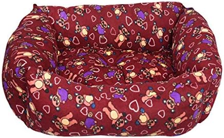 Amit Brothers Soft Shape Shape Printed Dog/Cat Bed - Large (Multi-Colour)