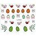 OULII Nail Stickers Glitter Powder Fun 3D Nail Stickers Decals Easter Party Favors DIY Valentine's Day gift for women girls, Pack of 5