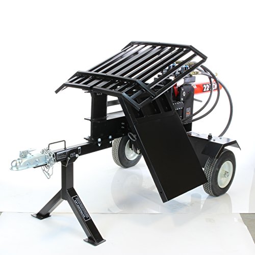 RuggedMade 22-Ton Push Through Gas Log Splitter, 212CC Electric Start w/Log Lift, Catcher