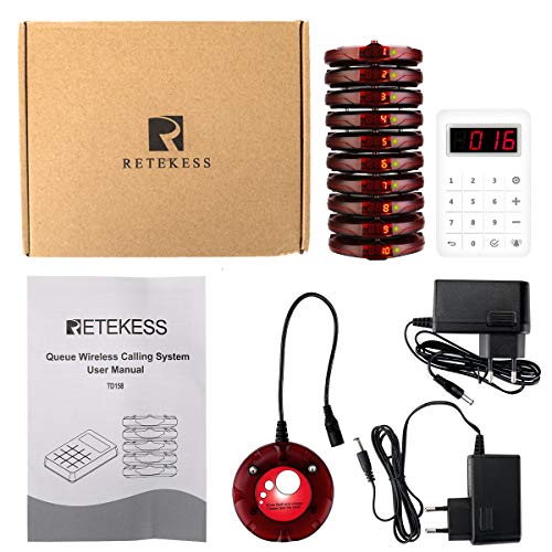 Retekess TD158 Pager Systeem, Oproepsysteem Restaurant LED buis pieper Draadloos Mini Restaurant Pager Touchscreen… - Afbeelding 8