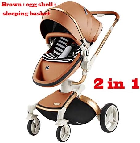 Baby Stroller 3 in 1 Car Seat High View Pram for Newborns Folding Baby Carriage 360 Degree Rotation Travel System Baby Trolley