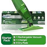 Swiffer Sweep and Vac Vacuum Cleaner for Floor Cleaning, Includes: 1 Rechargable Vacuum, 8 Dry Pads, 1 Charger