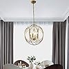 Lovedima Modern Chic Gold Sphere 3 Lights/4 Lights Iron Orb Chain Suspended Chandelier Pendant Light (4-Light) 512thvkvo5L