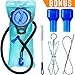 Aquatic Way Hydration Bladder Water Reservoir for Bicycling Hiking Camping Backpack. BPA Free. Easy Clean Large Opening, Quick Release Insulated Tube with Shutoff Valve (Blue-A Clean Kit)