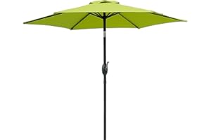 SUNVIVI OUTDOOR 7.5 Ft Patio Umbrella Market Table Outdoor Umbrella with Crank, 6 Ribs, Polyester Canopy