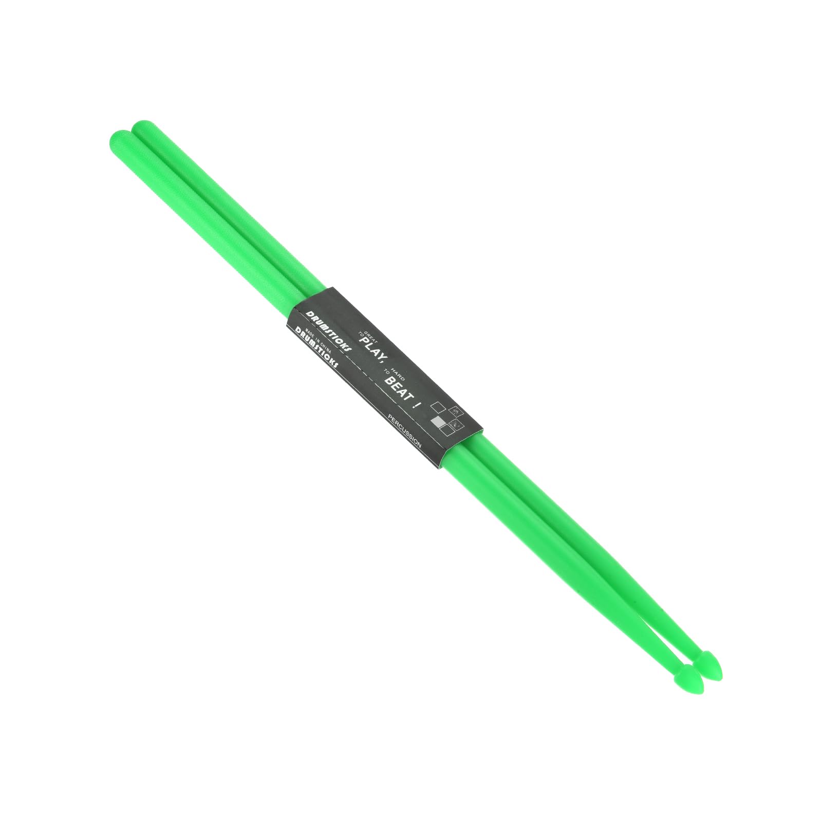 PATIKIL Nylon Drumstick 7A Plastic Anti Slip Handle Drum Stick for Adults Electronic Drums Musical Instrument Percussion Green, 16"
