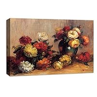 Canvas Wall Art Young Woman by Pierre Auguste Renoir Canvas Prints Home Artwork Decoration for Living Room,Bedroom - 12x18 inches