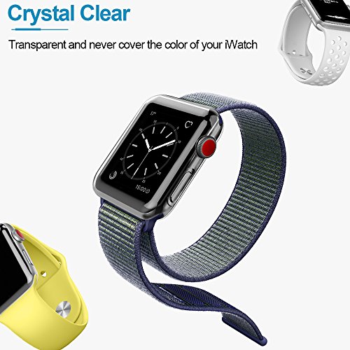 【2 Pack】Marge Plus for Apple Watch Screen Protector with Case 42mm, Soft TPU all-around Ultra-Thin Clear Cover iWatch case for Apple Watch Case Series 3, Series 2